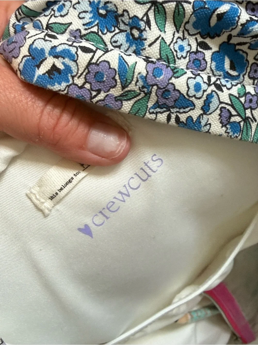 Crewcuts Floral Kids Backpack - Blue & Purple
